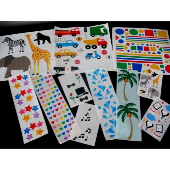Mrs. Grossman Lot Stickers, 3 huge block, 12 modules water, zebra, circle, truck - Picture 3 of 6
